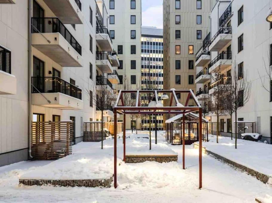 Modern Elegance I Hagastaden Estocolmo Exterior foto